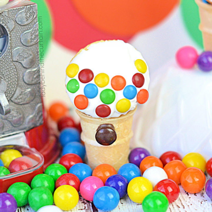 Mini Gumball Machine Cupcakes