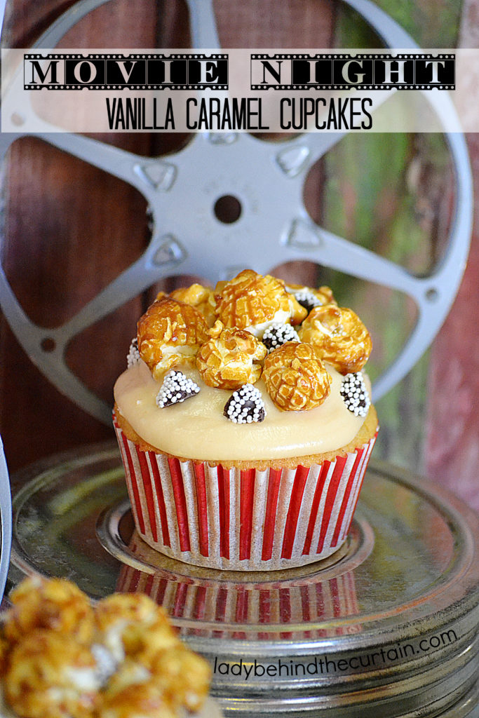 Movie Night Vanilla Caramel Cupcakes