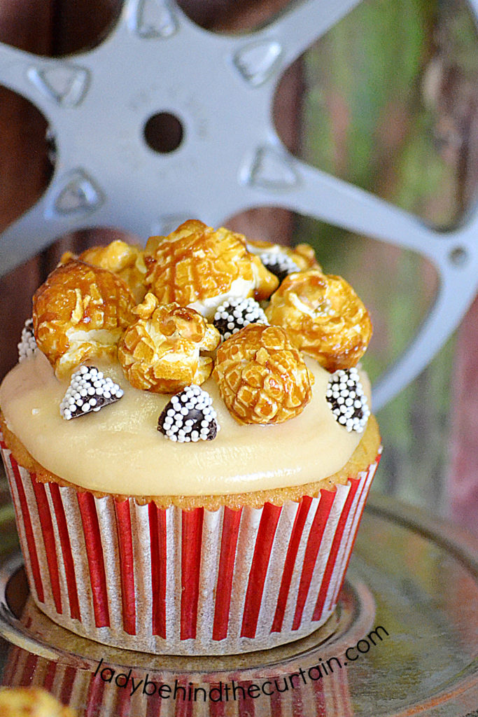 Movie Night Vanilla Caramel Cupcakes