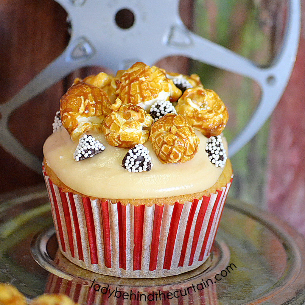 Movie Night Vanilla Caramel Cupcakes