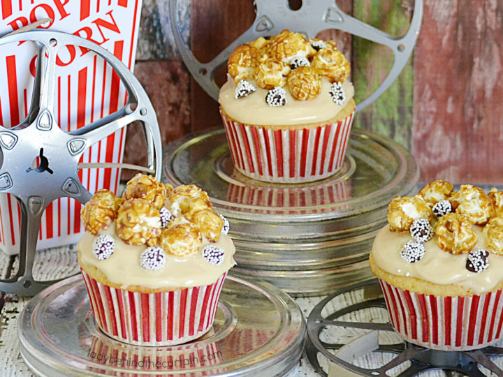 Movie Night Vanilla Caramel Cupcakes
