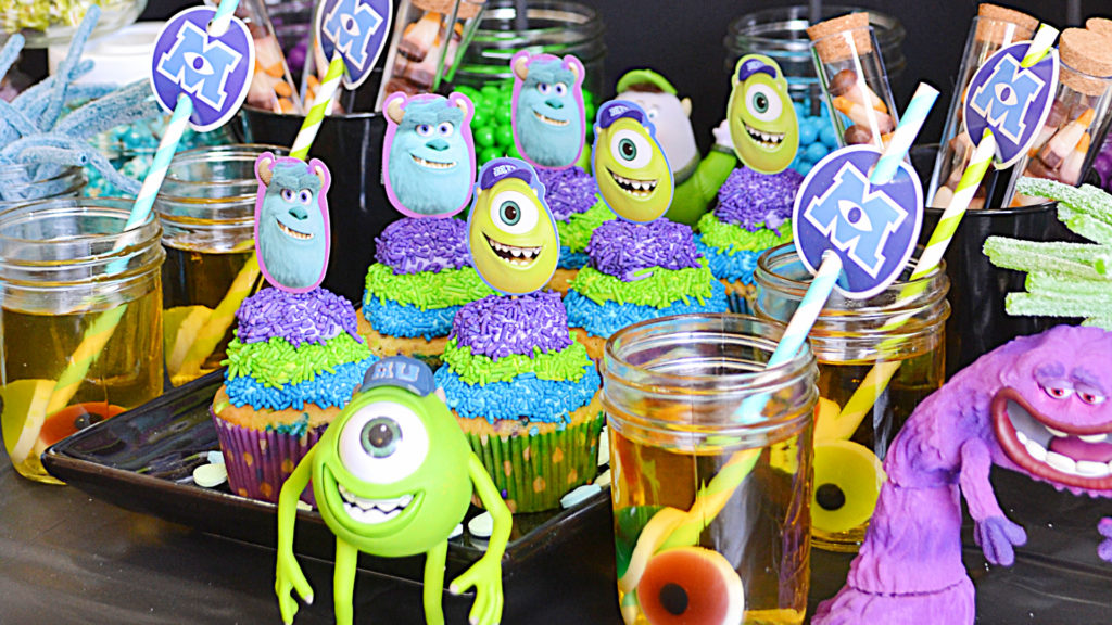 Monsters University Birthday Party Scary Dream Vanilla Cupcakes