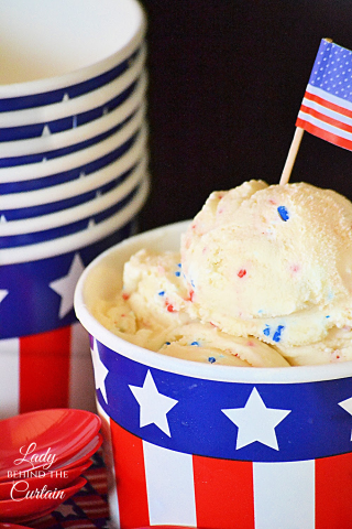 Vanilla Ice Cream with Themed Sprinkles