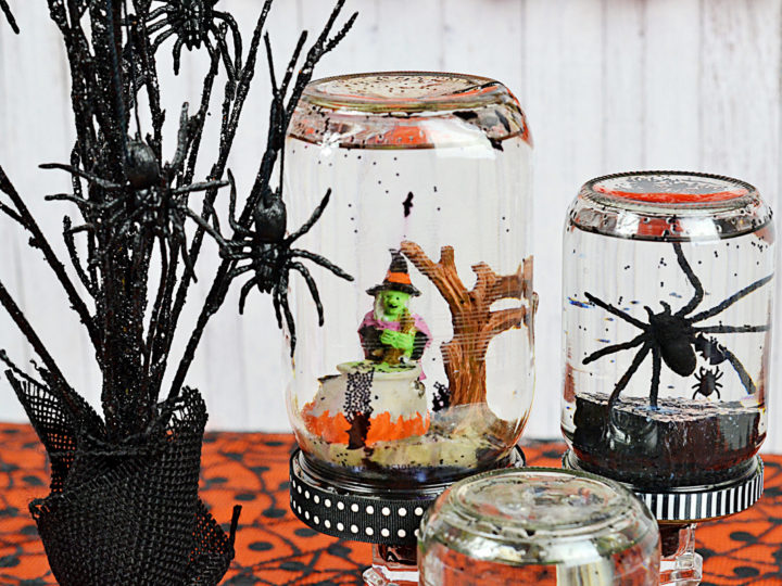 DIY Halloween Party Snow Globes