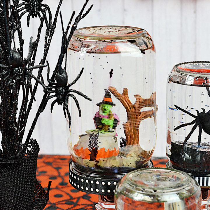 DIY Halloween Party Snow Globes