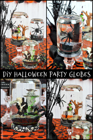 DIY Halloween Party Snow Globes