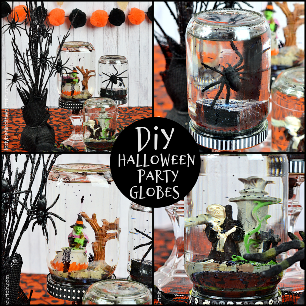 DIY Halloween Party Snow Globes