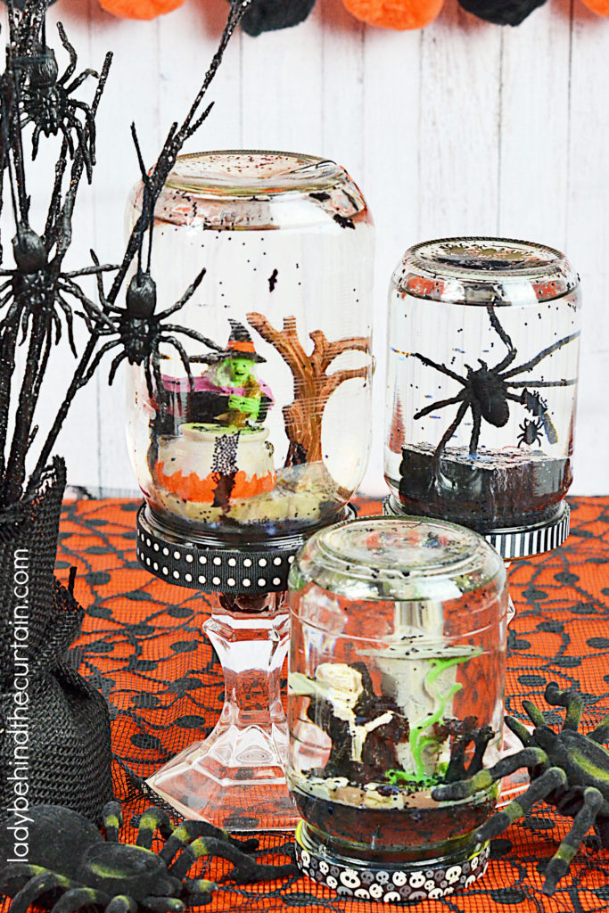 DIY Halloween Party Snow Globes