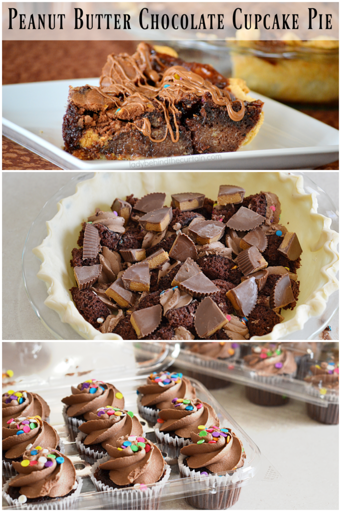 Peanut Butter Chocolate Cupcake Pie