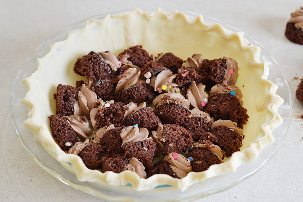 Peanut Butter Chocolate Cupcake Pie