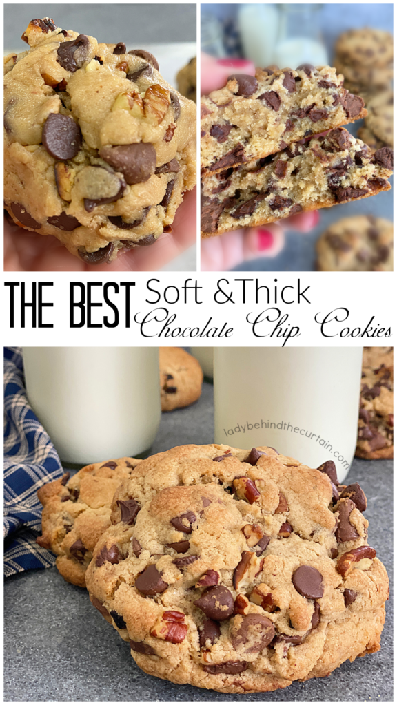 The Best Soft and Thick Chocolate Chip Cookies