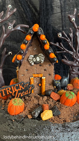 Halloween Haunted House Dark Chocolate Cake