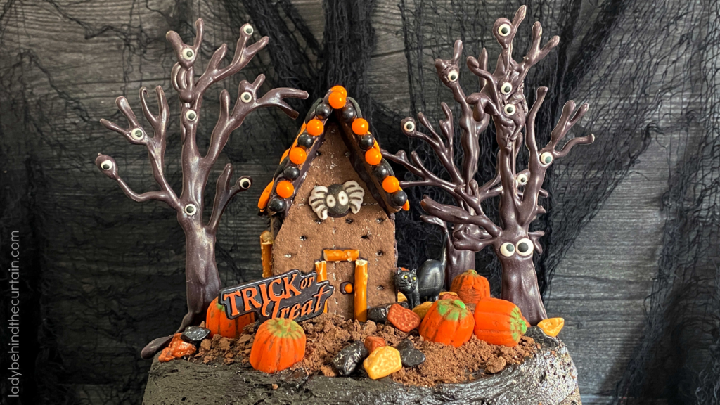 Halloween Haunted House Dark Chocolate Cake