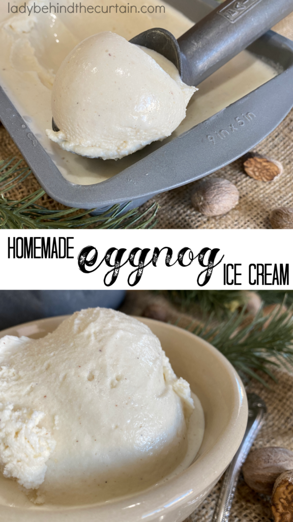 Homemade Soft Serve Eggnog Ice Cream