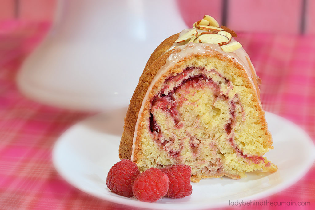 Raspberry Swirl Bundt Cake