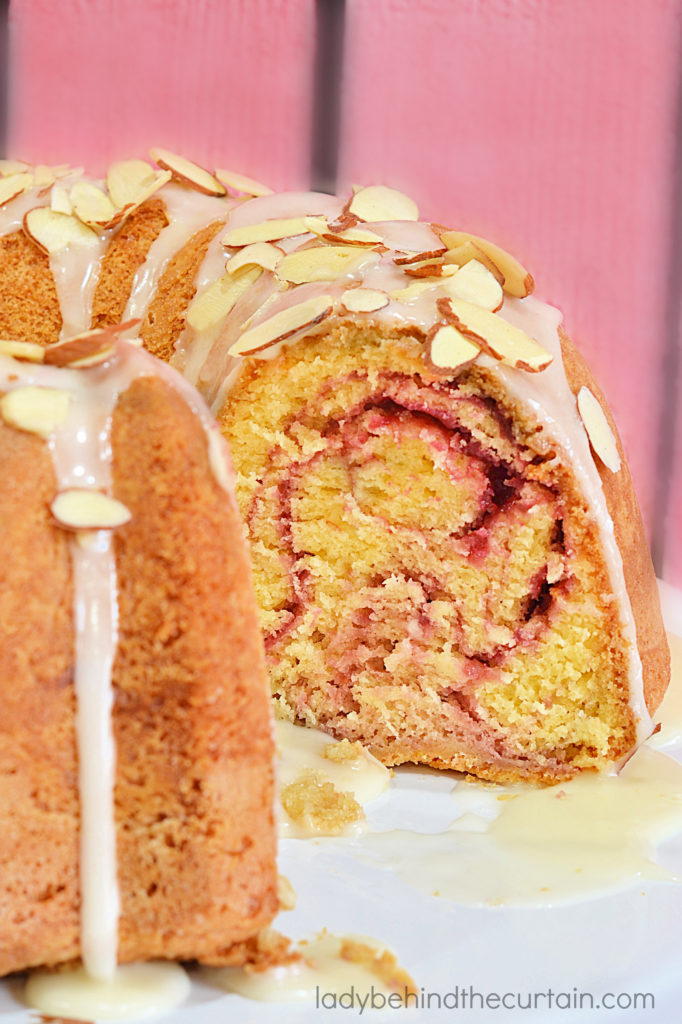 Raspberry Swirl Bundt Cake