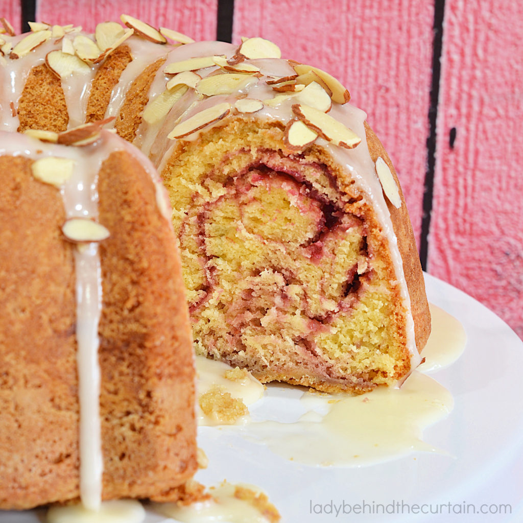 Raspberry Swirl Bundt Cake