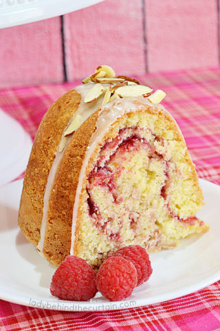 Raspberry Swirl Bundt Cake