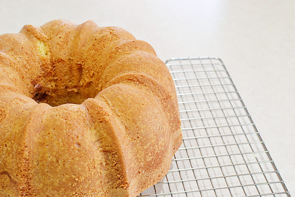 Raspberry Swirl Bundt Cake