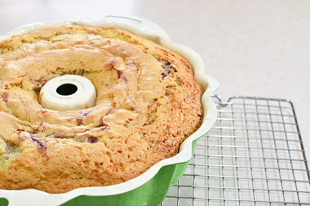 Raspberry Swirl Bundt Cake