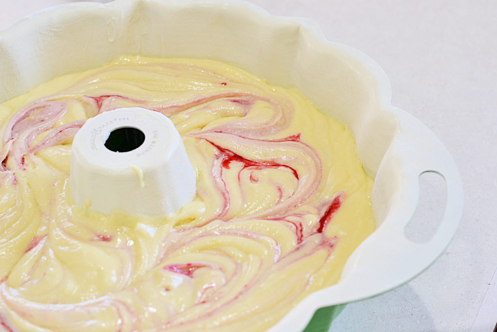 Raspberry Swirl Bundt Cake