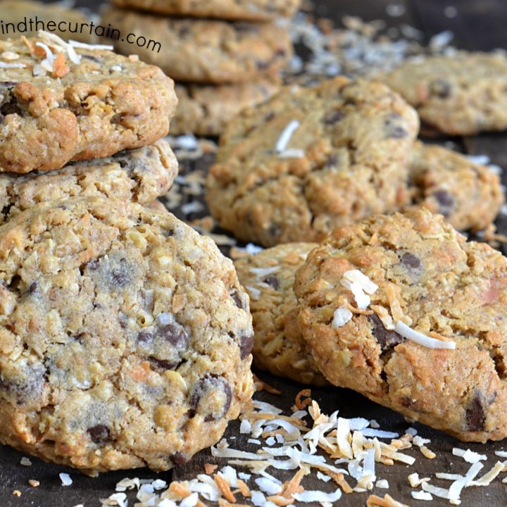 Toasted Coconut & Chocolate Chip Oatmeal Cookies