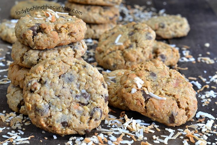 Toasted Coconut & Chocolate Chip Oatmeal Cookies