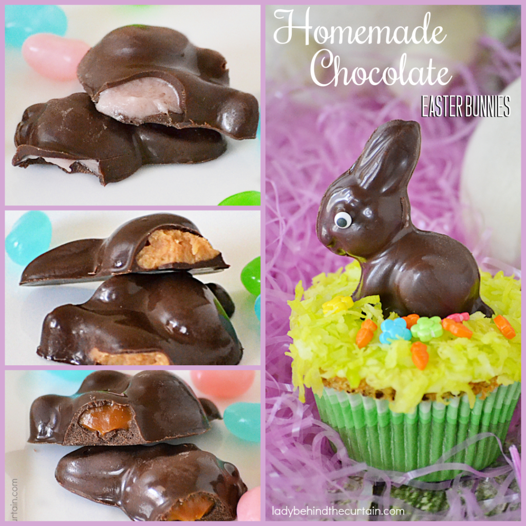 Homemade Chocolate Easter Bunnies