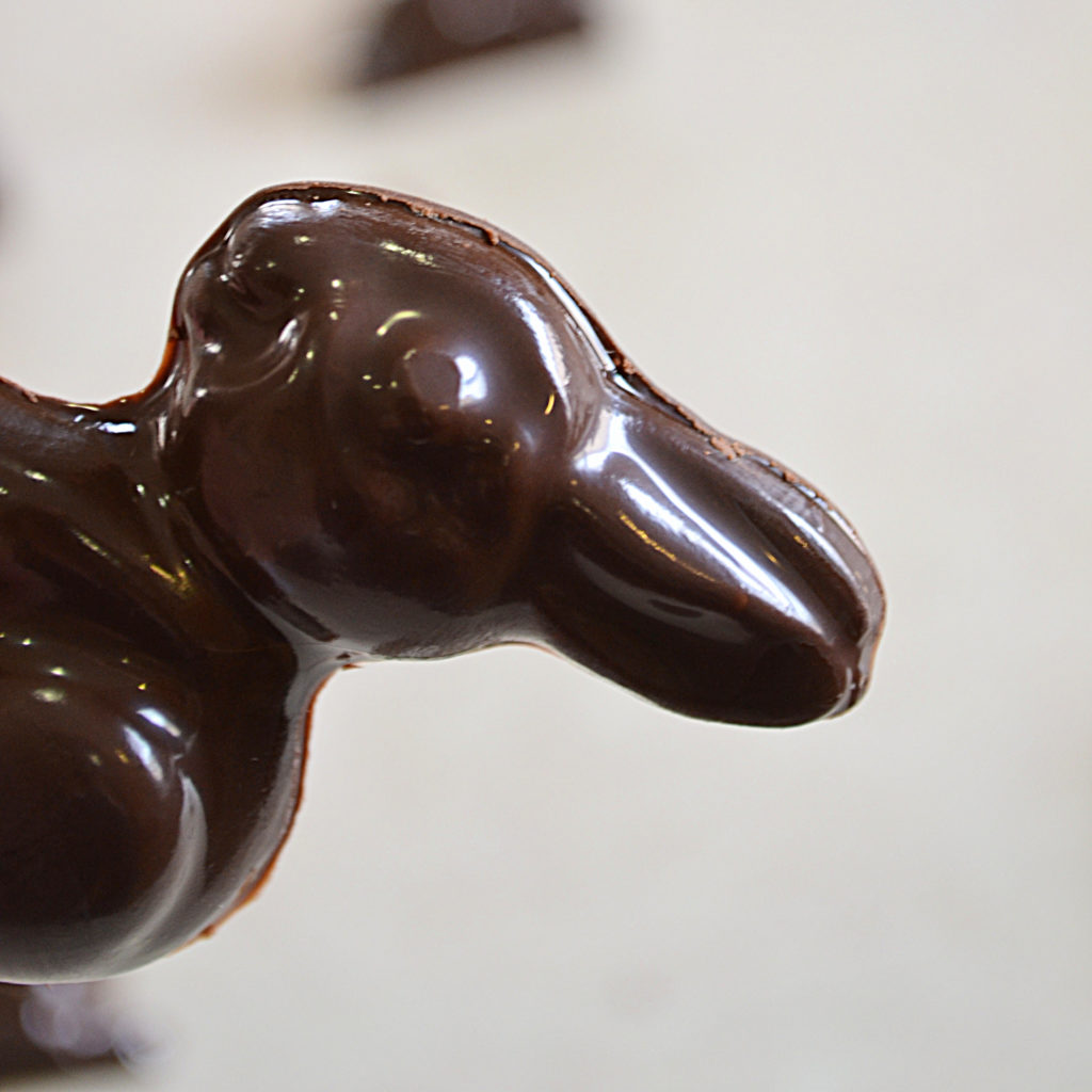 Homemade Chocolate Easter Bunnies