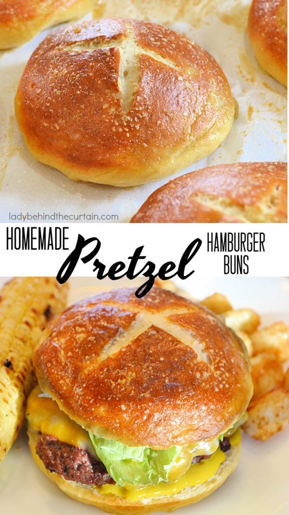 Homemade Pretzel Hamburger Buns
