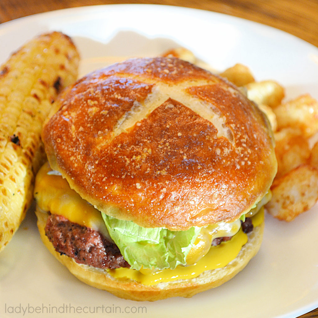 Homemade Pretzel Hamburger Buns