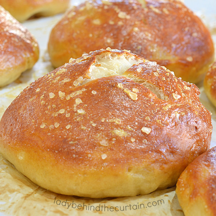 Homemade Pretzel Hamburger Buns