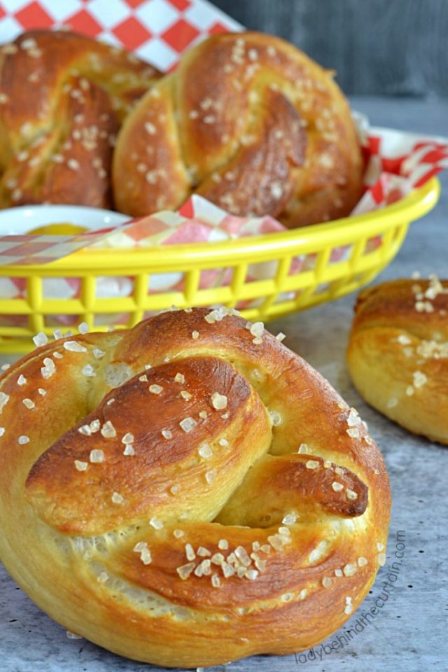 Homemade Pretzel Hamburger Buns