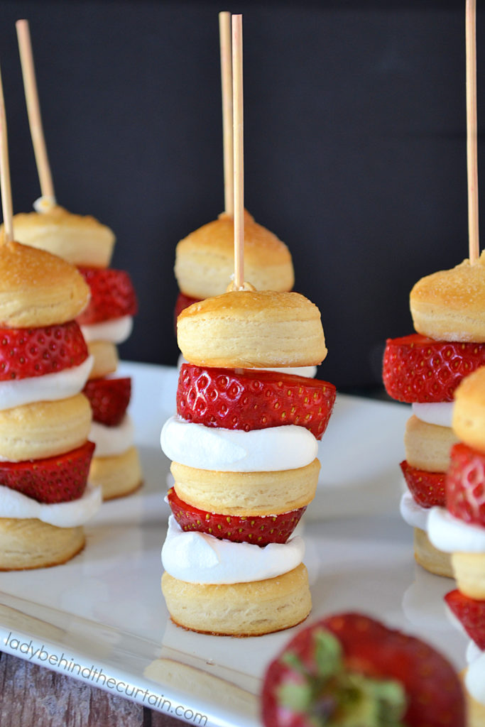 Semi Homemade Strawberry Shortcake Kebabs