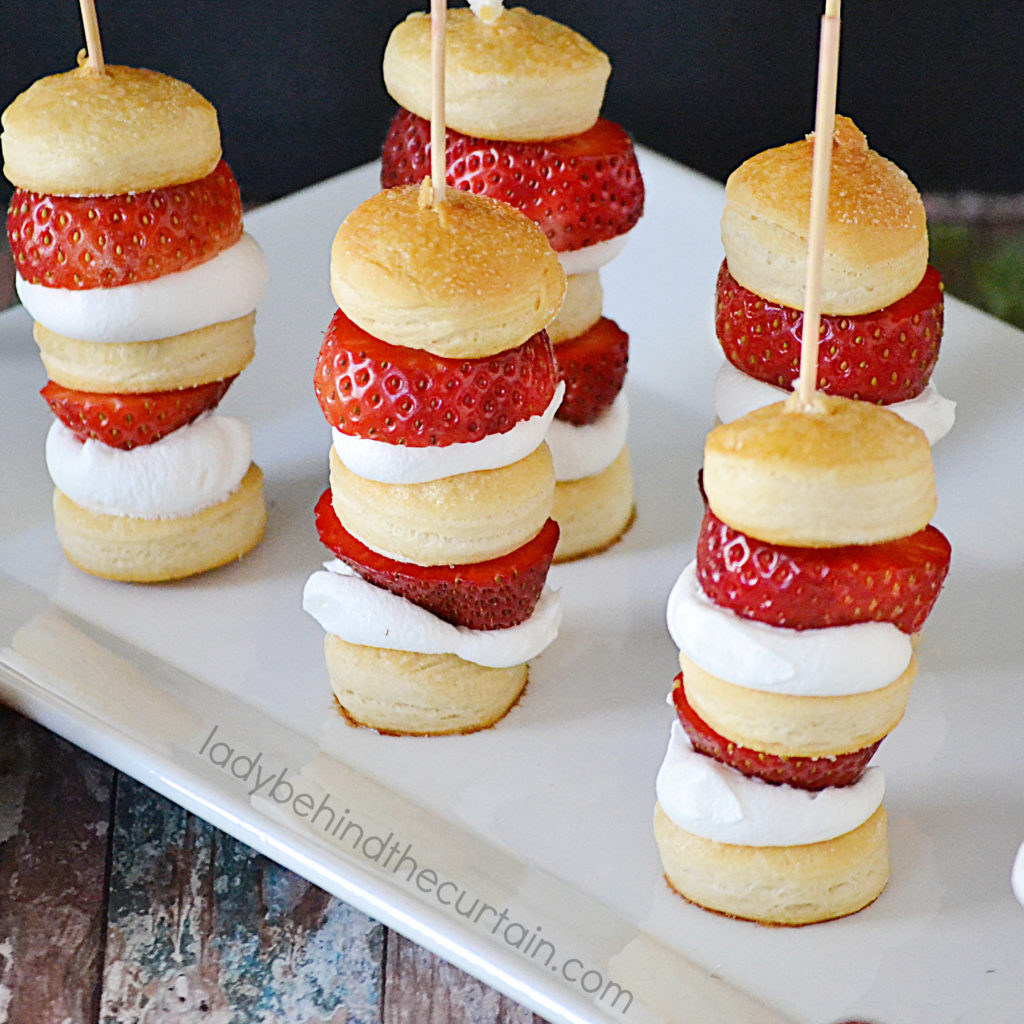 Semi Homemade Strawberry Shortcake Kebabs