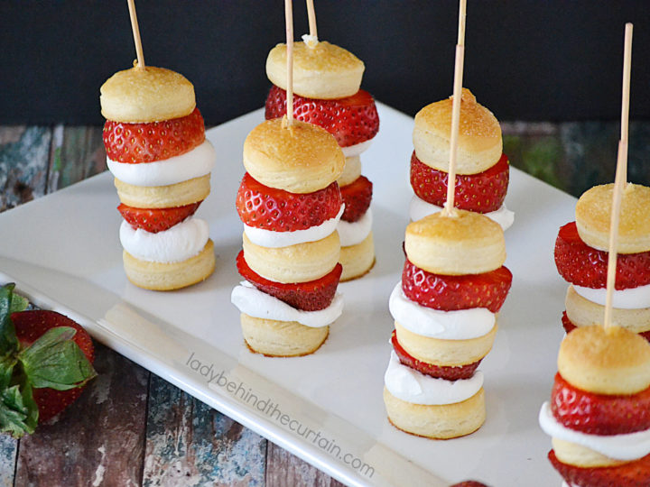 Semi Homemade Strawberry Shortcake Kebabs