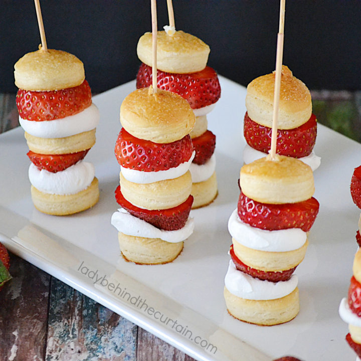 Semi Homemade Strawberry Shortcake Kebabs