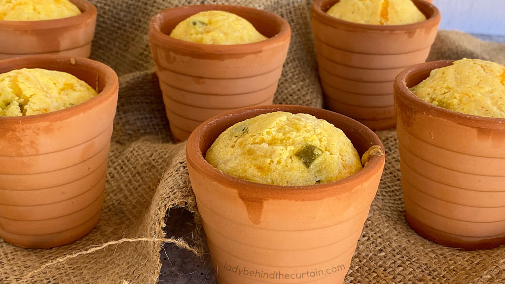 Clay Pot Jalapeno Cornbread Muffins