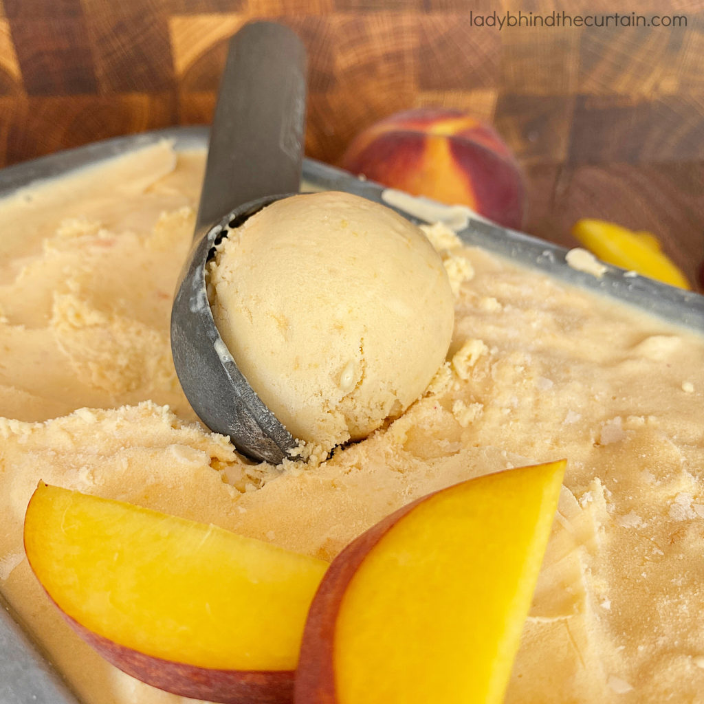 Homemade Fresh Peach Gelato