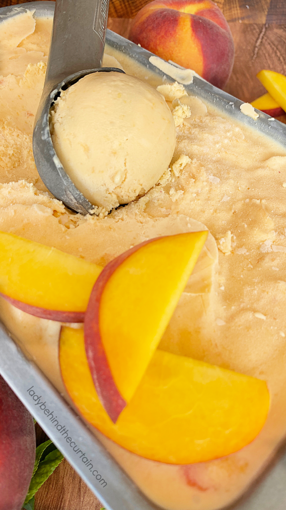 Homemade Fresh Peach Gelato