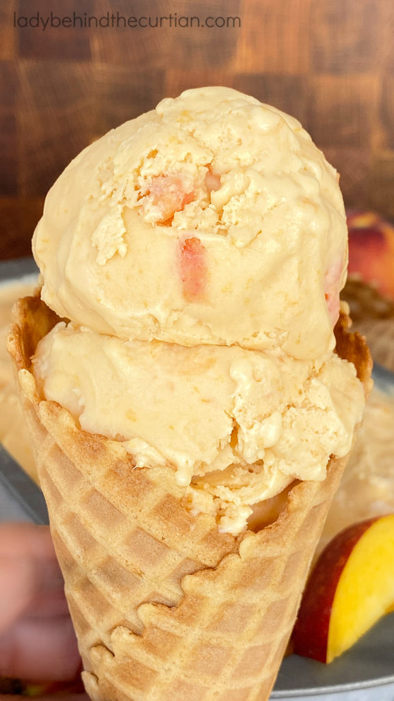 Homemade Fresh Peach Gelato