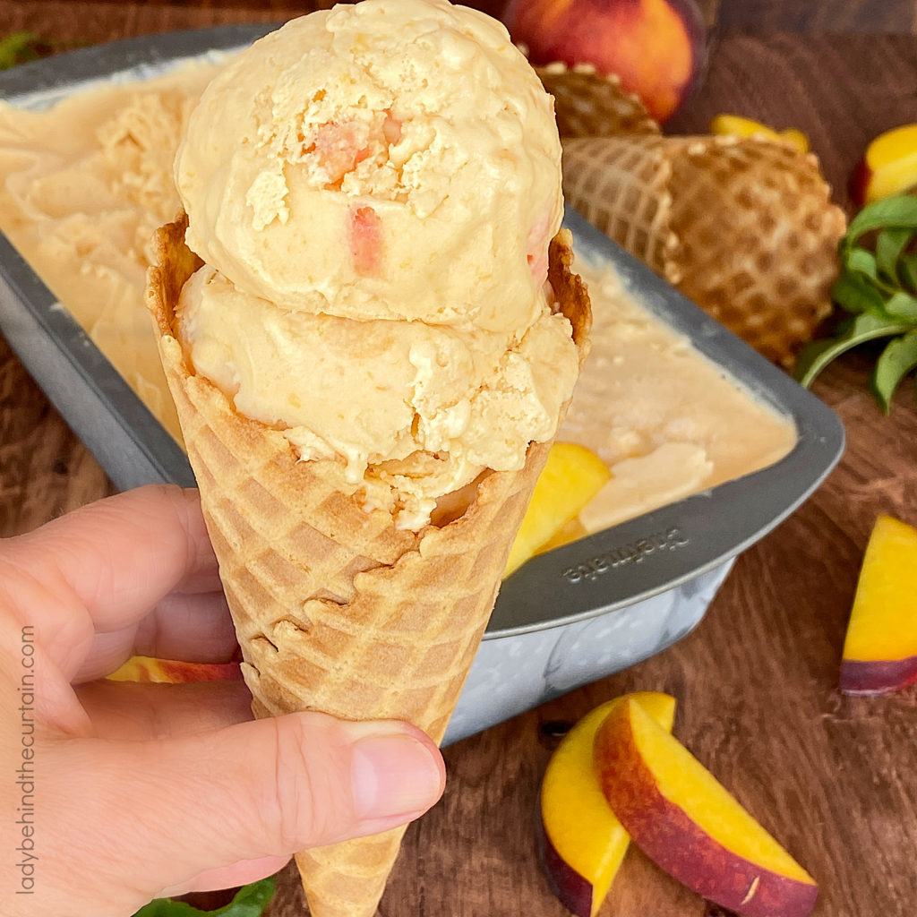 Homemade Fresh Peach Gelato