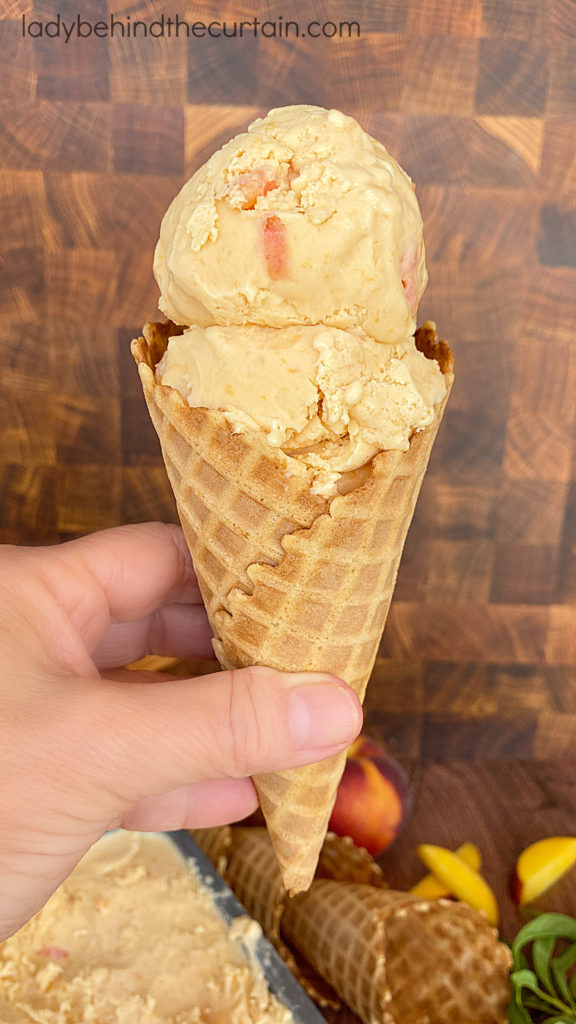 Homemade Fresh Peach Gelato