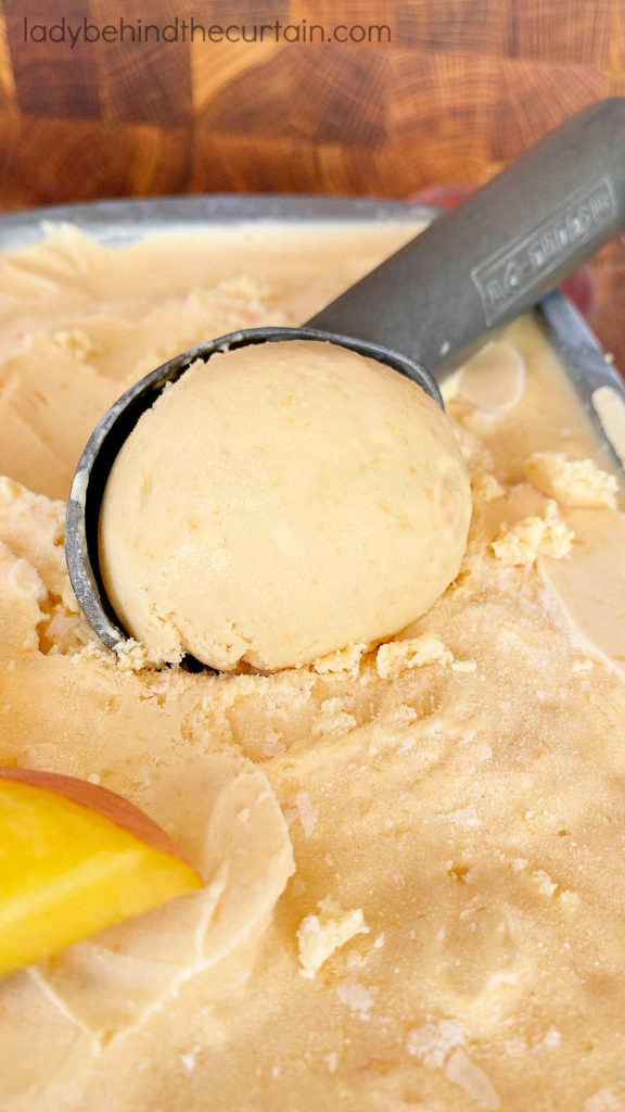 Homemade Fresh Peach Gelato