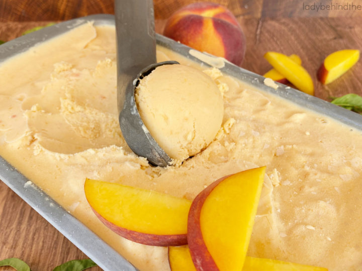 Homemade Fresh Peach Gelato