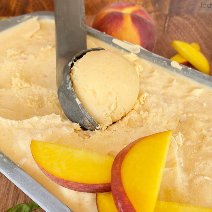 Homemade Fresh Peach Gelato