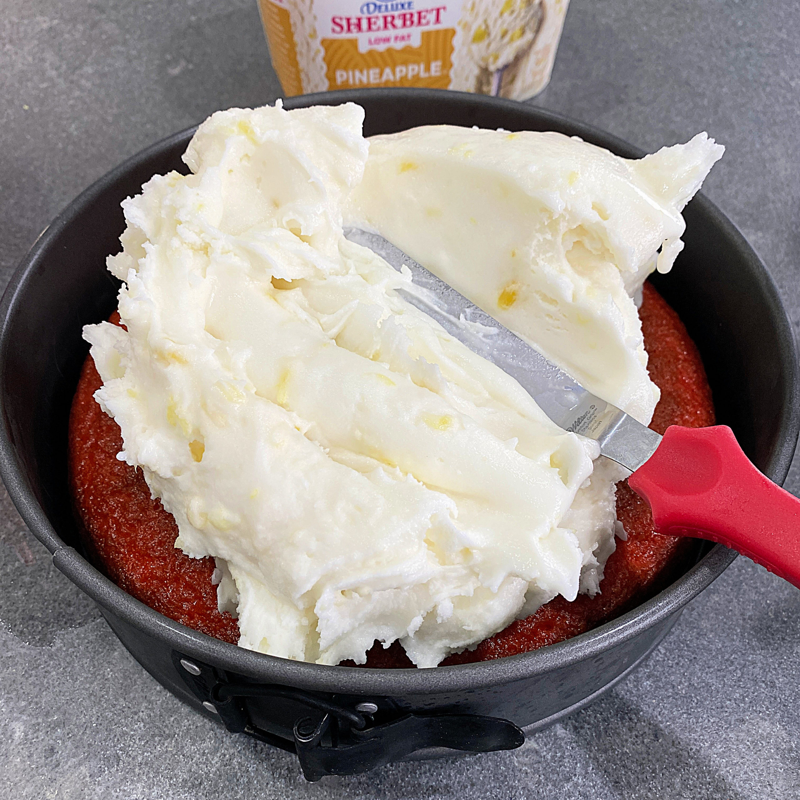 Pineapple Upside Down Ice Cream Cake