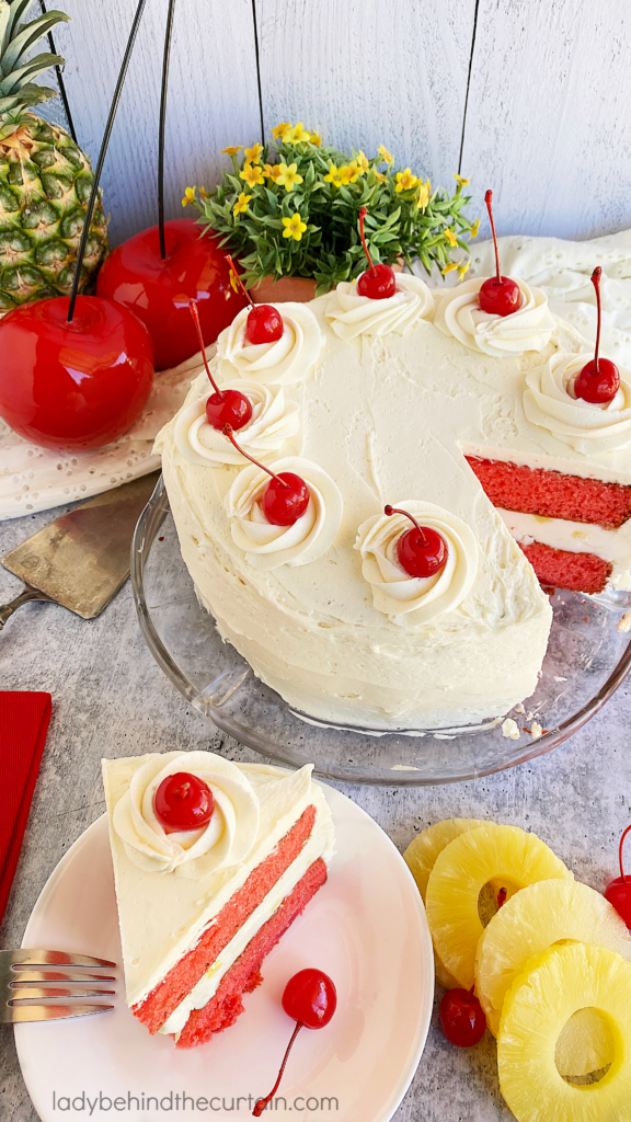 Pineapple Upside Down Ice Cream Cake 