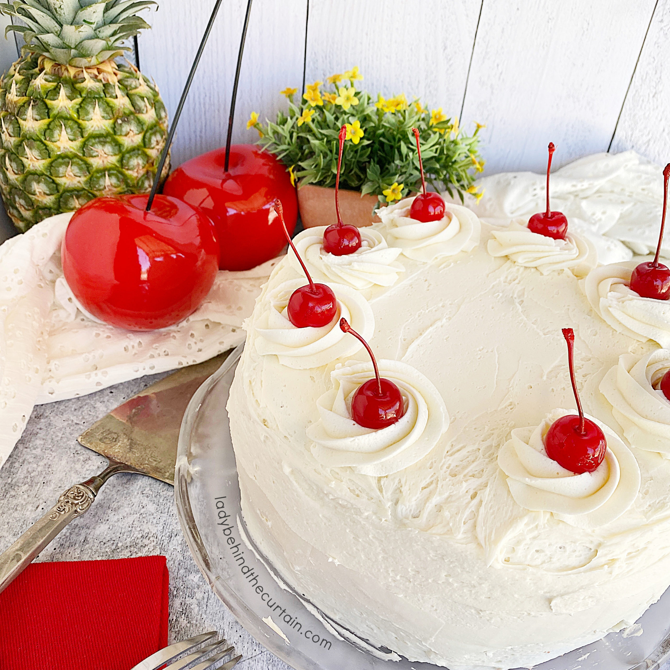 Pineapple Upside Down Ice Cream Cake