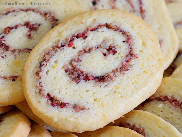 Cranberry Orange Pinwheel Cookies